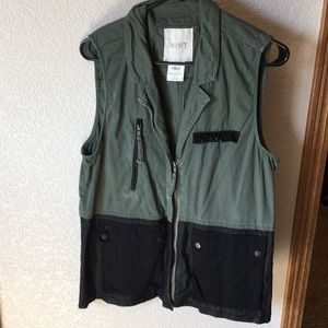 Olive utility vest